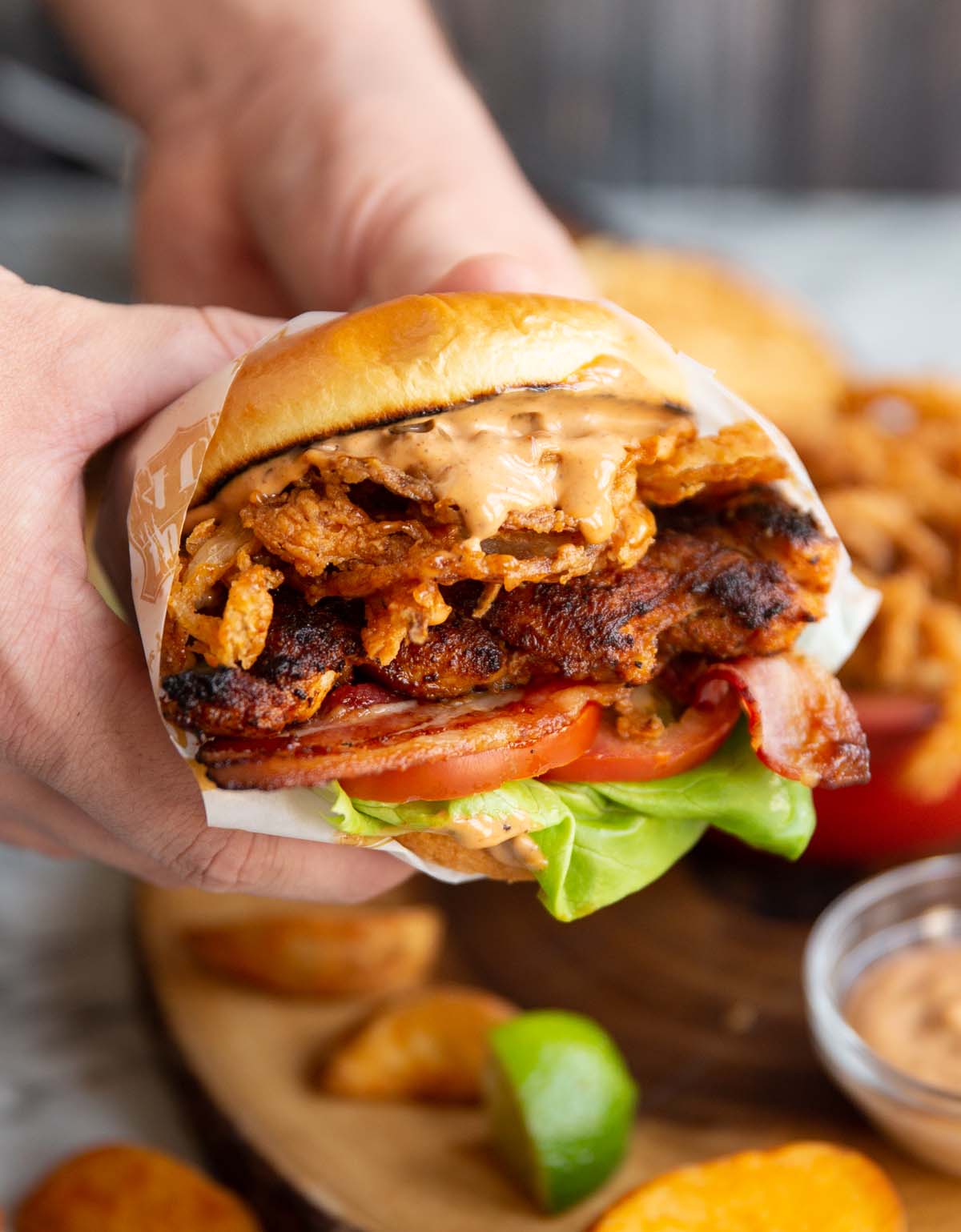 Grilled Chicken Chipotle Mayo Poie Sandwich